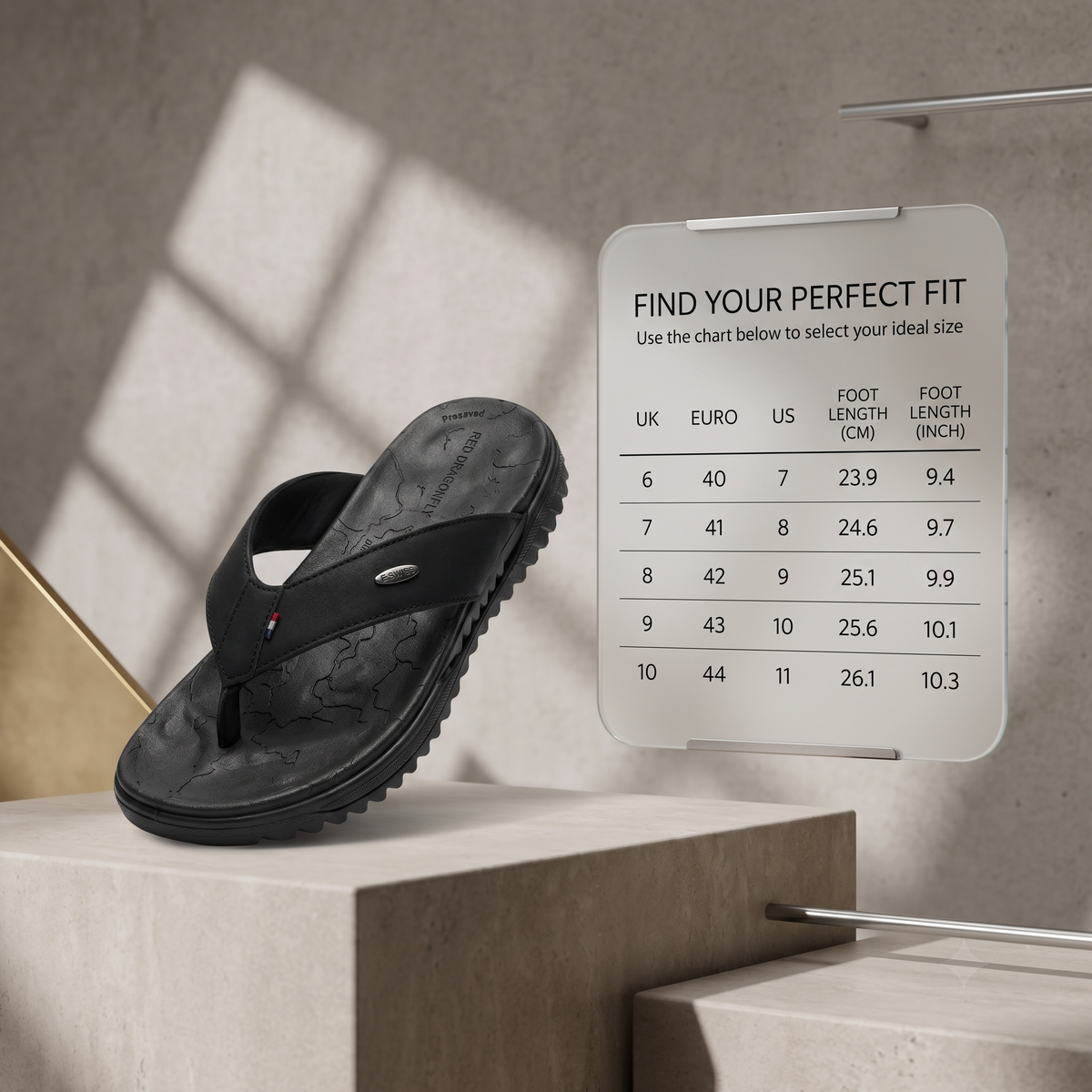 Men's Orthopedic Comfort Flip Flops | Arch Support | Premium Faux Leather | Cushioned Anti-Slip Slippers