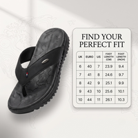 Men's Orthopedic Comfort Flip Flops | Arch Support | Premium Faux Leather | Cushioned Anti-Slip Slippers