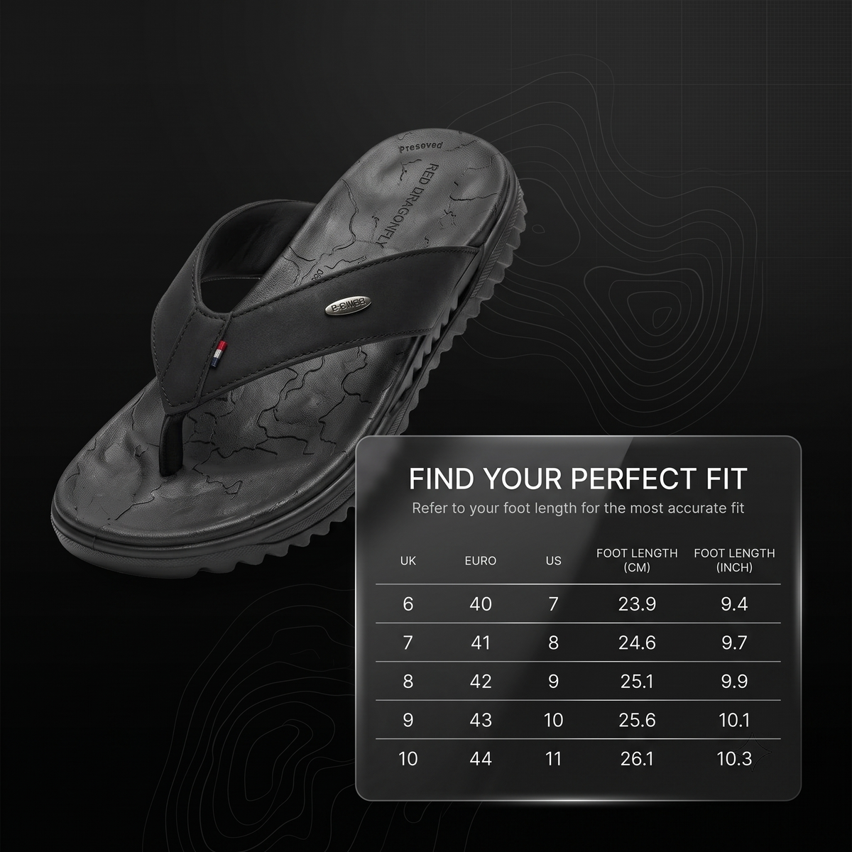 Men's Orthopedic Comfort Flip Flops | Arch Support | Premium Faux Leather | Cushioned Anti-Slip Slippers