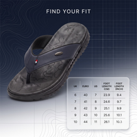 Men's Orthopedic Comfort Flip Flops | Arch Support | Premium Faux Leather | Cushioned Anti-Slip Slippers