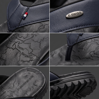Men's Orthopedic Comfort Flip Flops | Arch Support | Premium Faux Leather | Cushioned Anti-Slip Slippers