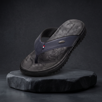 Men's Orthopedic Comfort Flip Flops | Arch Support | Premium Faux Leather | Cushioned Anti-Slip Slippers
