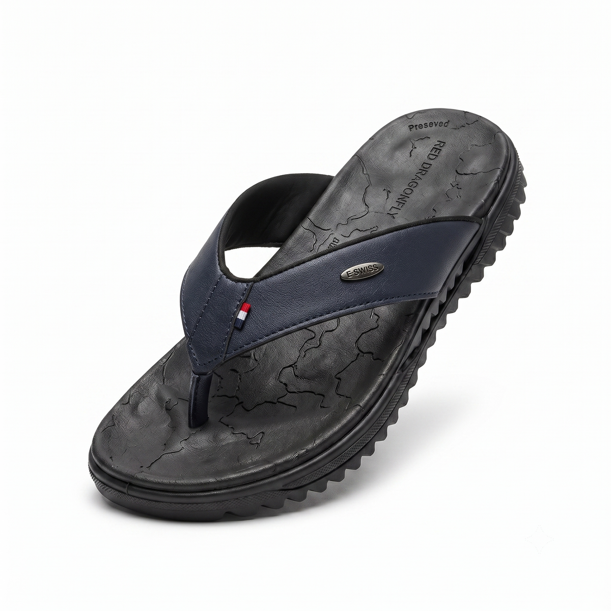 Men's Orthopedic Comfort Flip Flops | Arch Support | Premium Faux Leather | Cushioned Anti-Slip Slippers