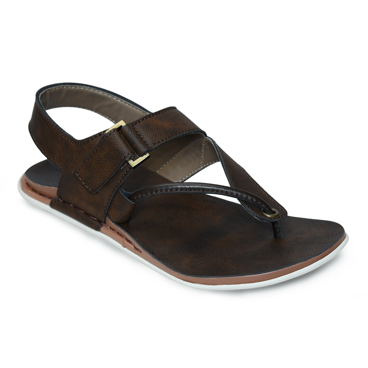 Faux Leather Sandals with Adjustable Backstrap