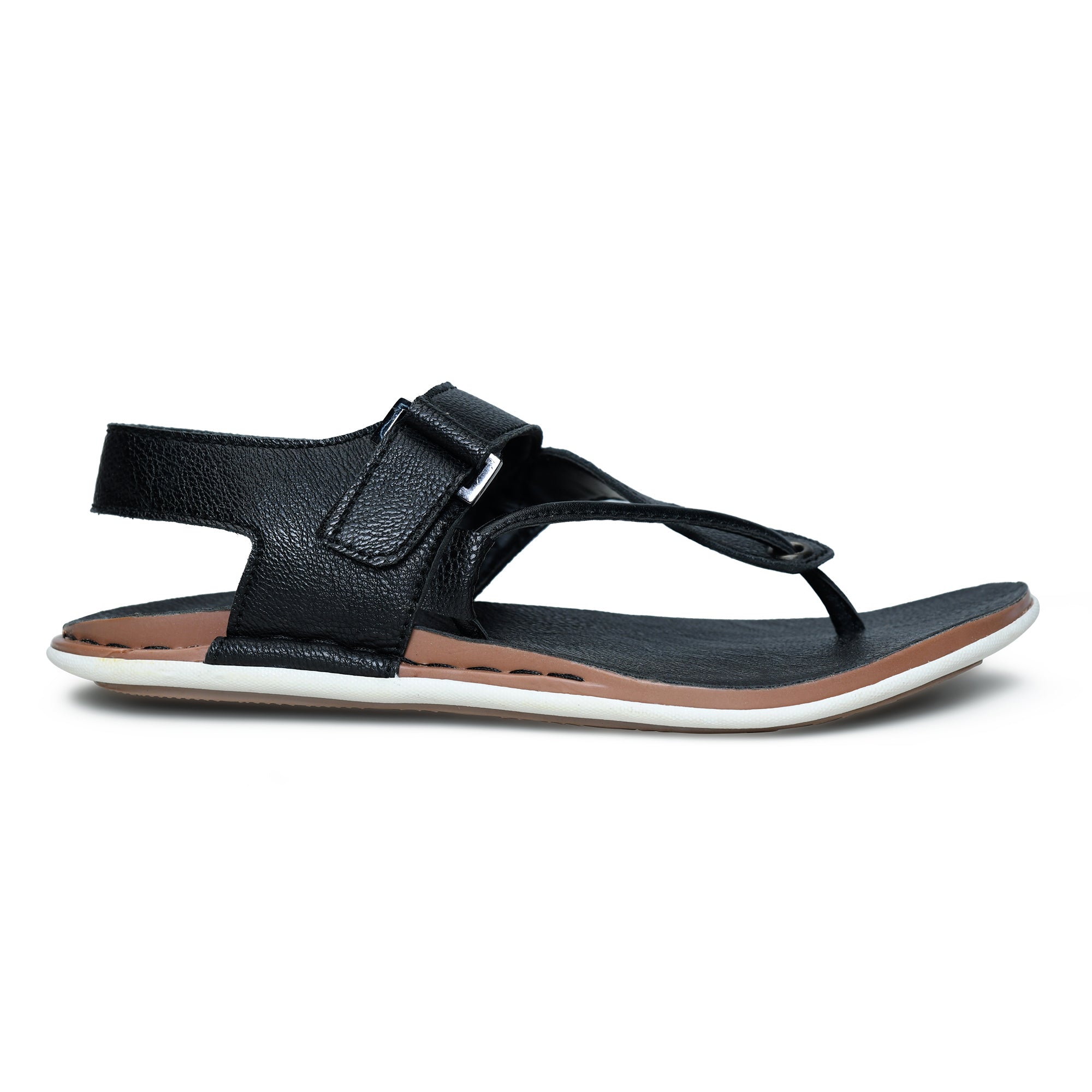 Faux Leather Sandals with Adjustable Backstrap