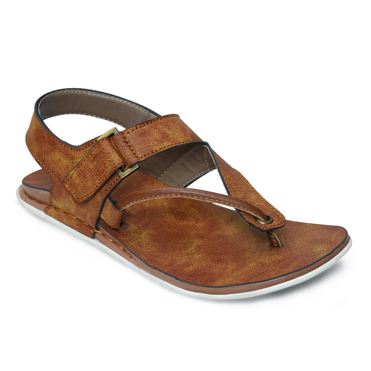 Faux Leather Sandals with Adjustable Backstrap