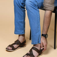 Cushioned Footbed Buckle Strap Sandals Men