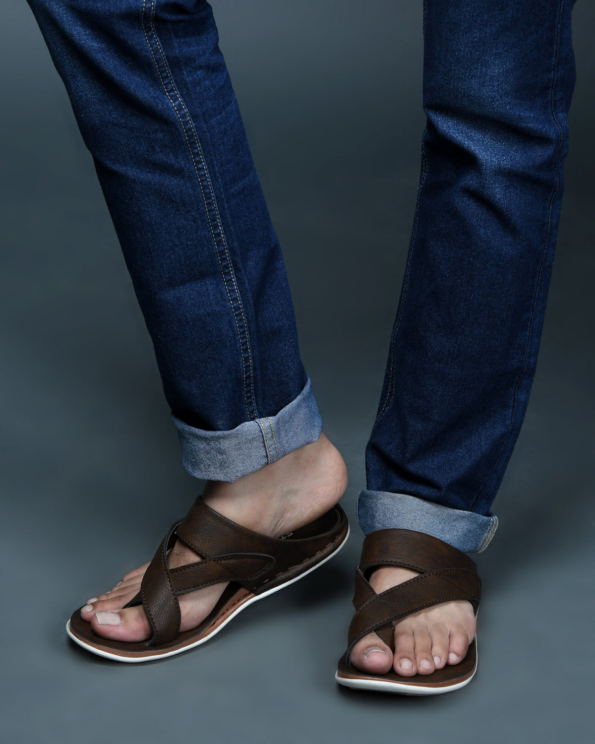 Designer Faux Leather Slippers for Men