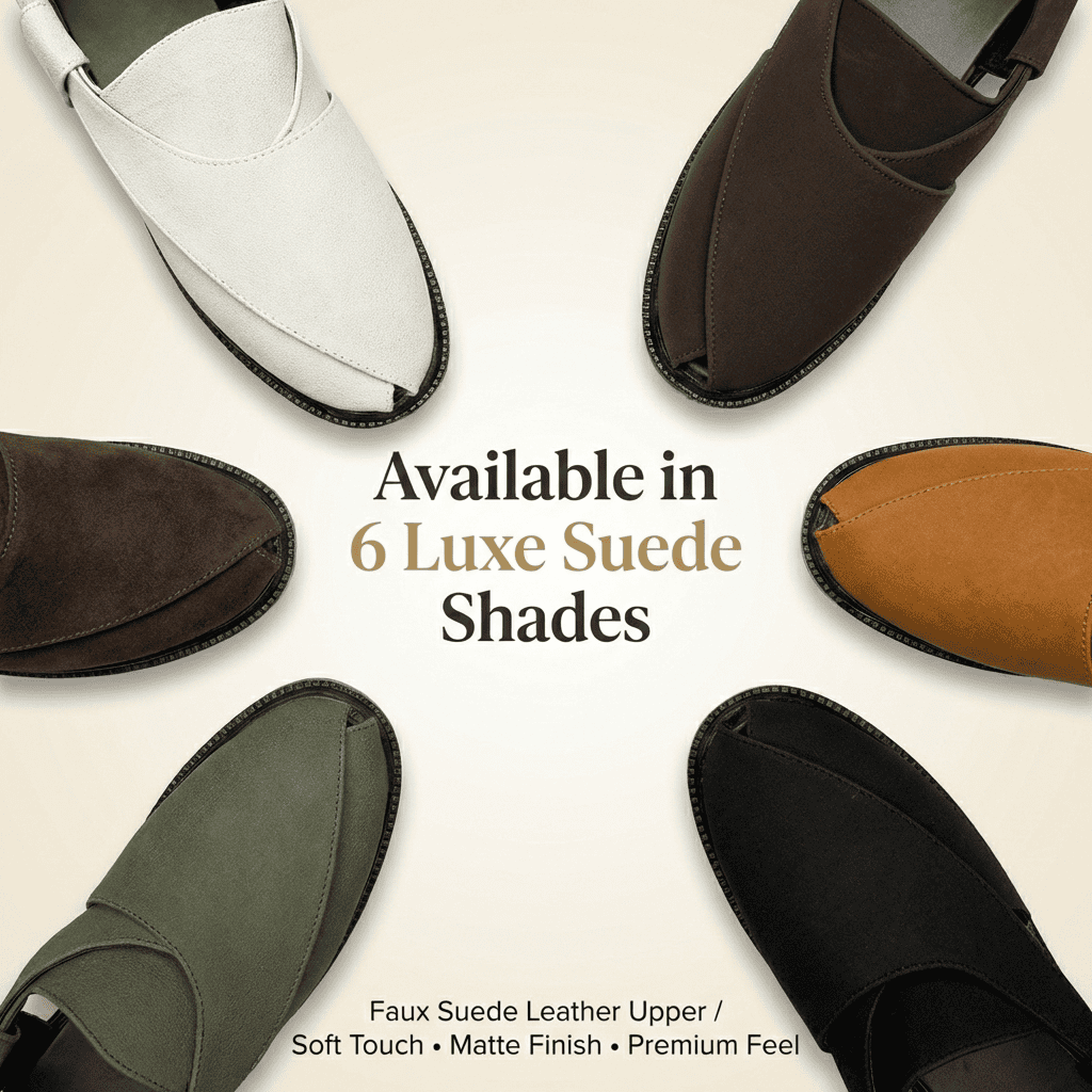 Suede Peshawari Closed-Toe Sandals Men