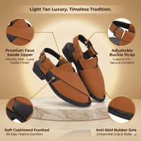 Suede Peshawari Closed-Toe Sandals Men