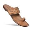 Handcrafted kolhapuri chappal for men brown leather
