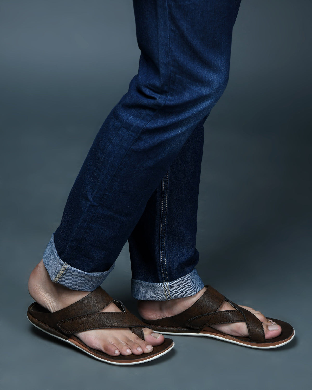 Designer Faux Leather Slippers for Men