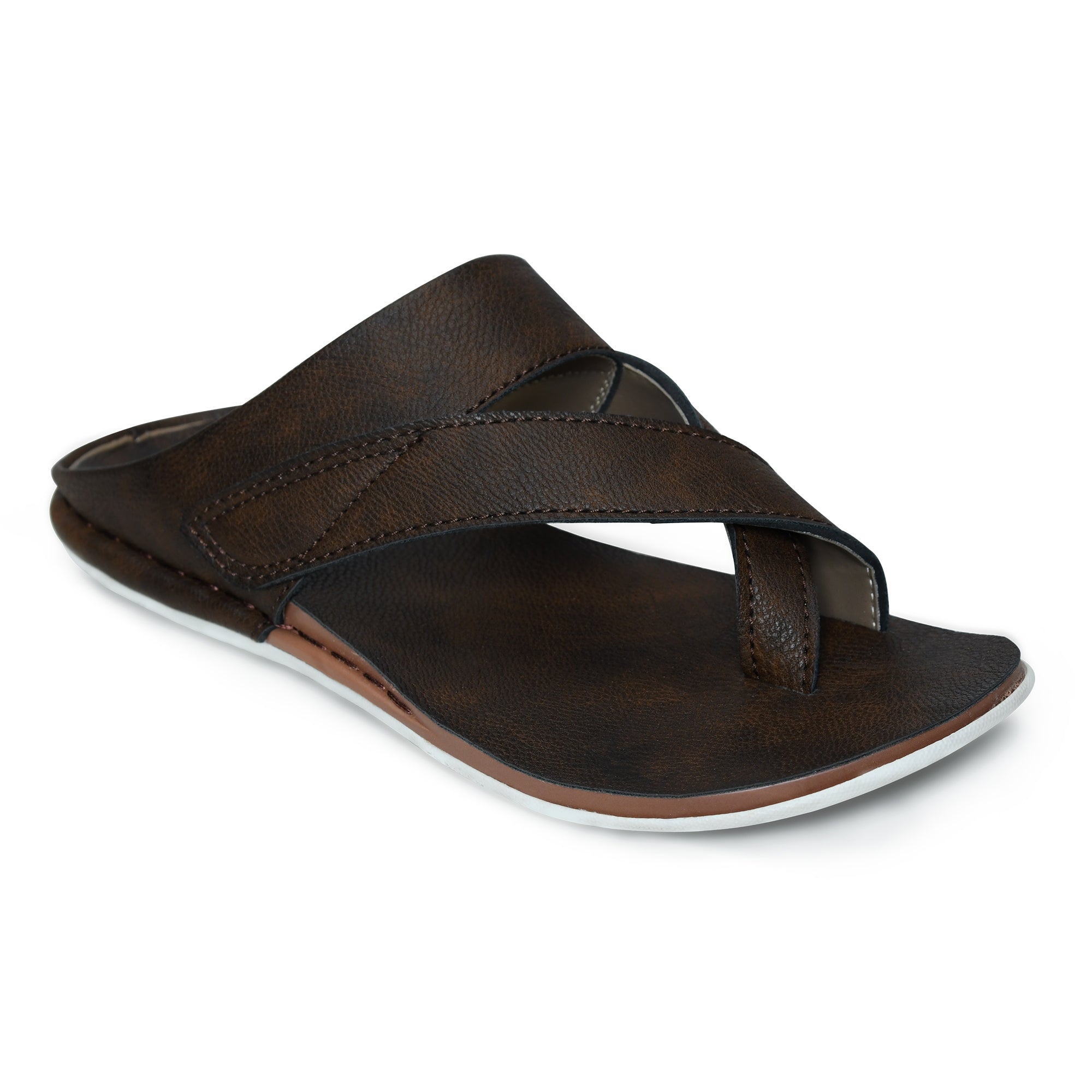 Brown sandal on a white background