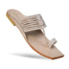 STEPSOFT Virasat T-strap kolhapuri chappal for men in beige handcrafted genuine leather